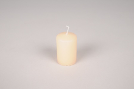 Boîte de 24 bougies cylindres ivoire D4cm H6cm