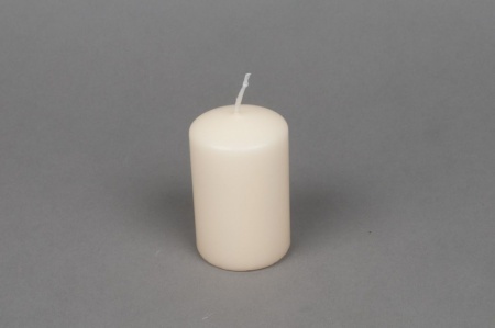 Boîte de 24 bougies cylindres ivoire D5cm H8cm