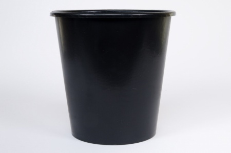 Seau conique en plastique noir 13L