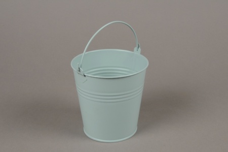Seau en zinc bleu clair D11cm H11cm
