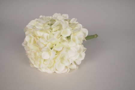Bouquet d'hortensia artificiel blanc H34cm