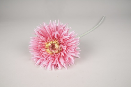 Gerbera artificiel rose H70cm