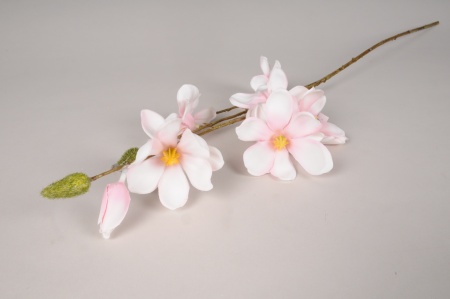 Magnolia artificiel rose clair H80cm