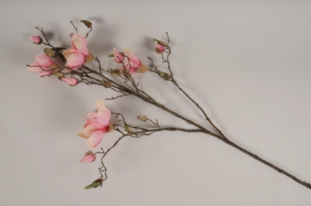 Magnolia artificiel rose H110cm