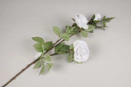 Rose artificielle blanche H103cm