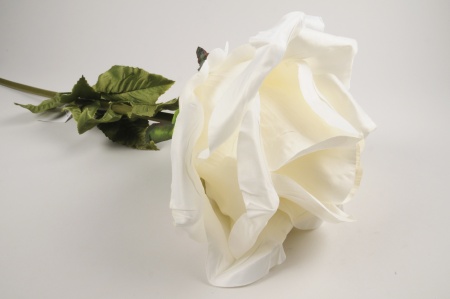 Rose artificielle blanche H105cm