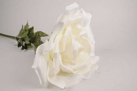 Rose artificielle blanche H110cm