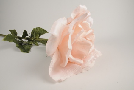 Rose artificielle rose poudré H105cm