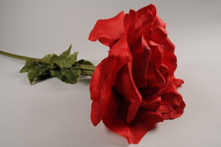 Rose artificielle rouge H110cm