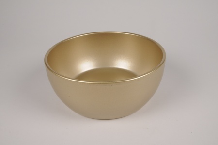 Coupe en céramique dorée D22.5cm H9.5cm