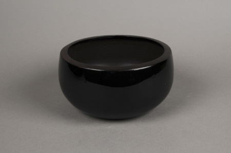 Coupe en céramique noire D20cm H10cm
