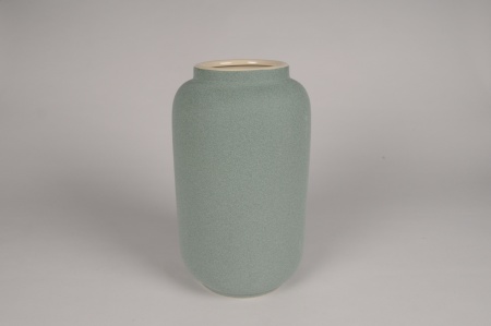 Vase en céramique bleu D14cm H23cm