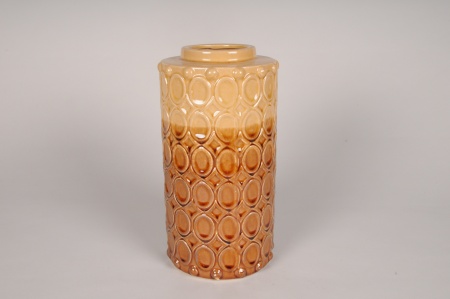 Vase en céramique camel D14cm H27.5cm