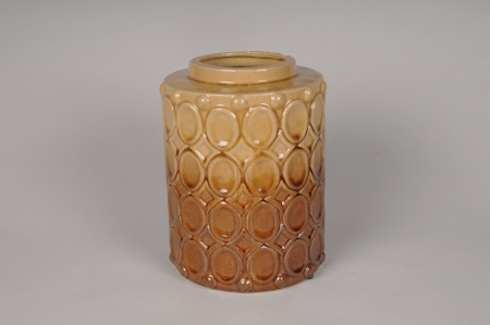 Vase en céramique camel D17cm H22cm