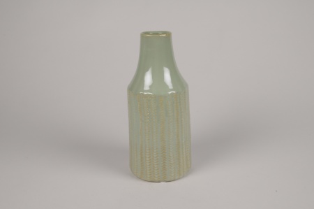 Vase en céramique vert d'eau D11.5cm H25cm