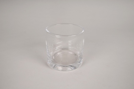 Pot en verre D9.5cm H9.5cm