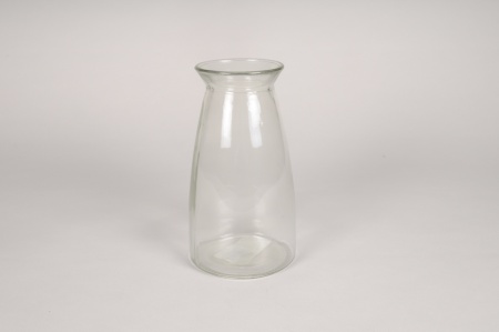 Vase en verre D12.5cm H22.5cm