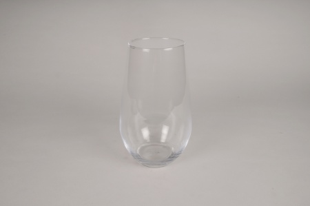 Vase en verre D12.5cm H23cm