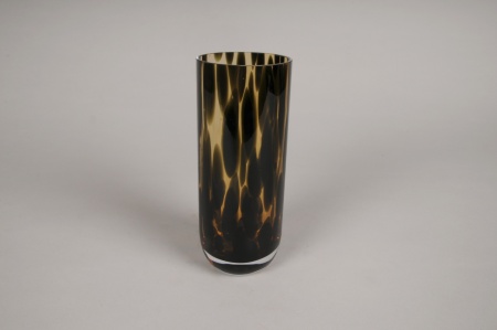 Vase en verre léopard D7cm H17.5cm