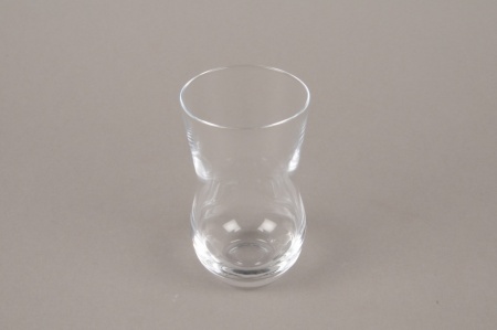 Vase en verre soliflore évasé D5.5cm H10.5cm