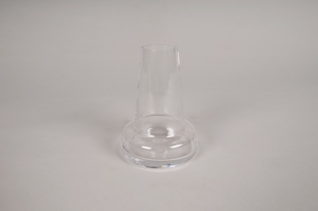 Vase soliflore en verre avec col D8cm H12cm