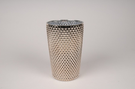 Vase verre or D13cm H20cm