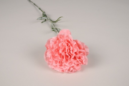 Oeillet artificiel rose H67cm