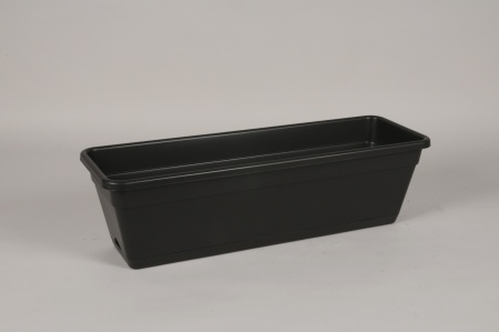 Jardinière en plastique anthracite 58.5x19cm H17cm