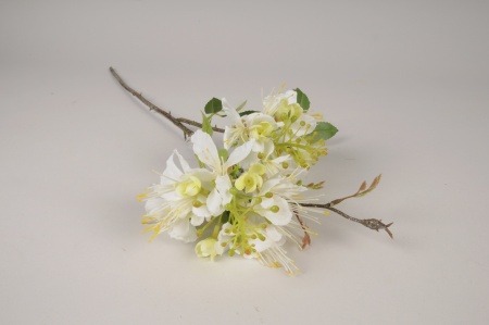 Branche de prunus artificielle blanche H66cm