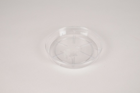 Soucoupe en plastique transparent D12cm