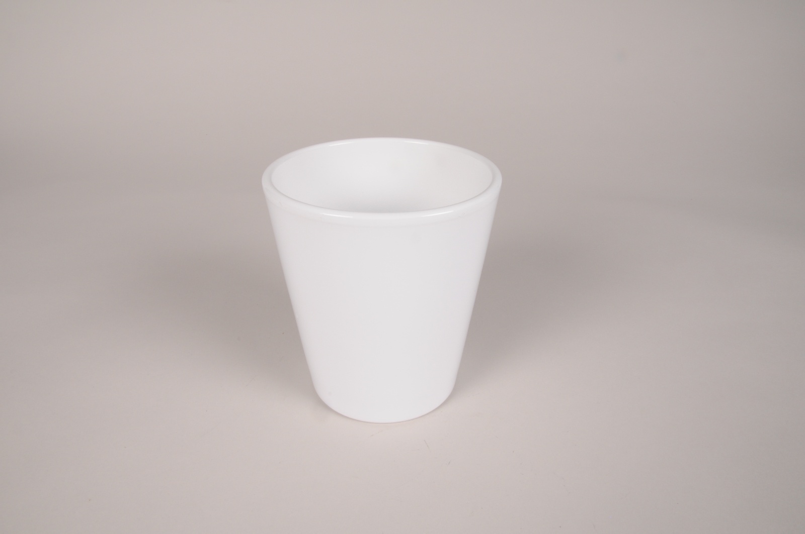 Cache-pot en céramique blanc D12.5cm H14cm