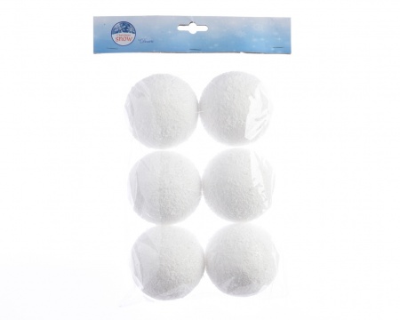 Set de 6 boules de neige D8cm