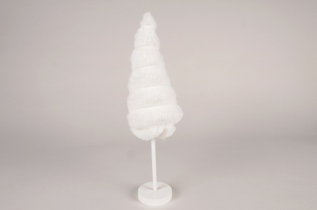 Sapin en fausse fourrure blanche H37cm