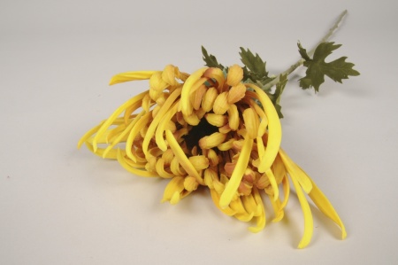 Chrysanthème artificiel jaune H66cm