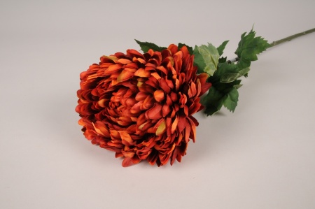 Chrysanthème artificiel rouge H75cm