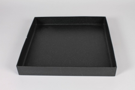 Soucoupe rotomoulé anthracite 40x40cm H5cm