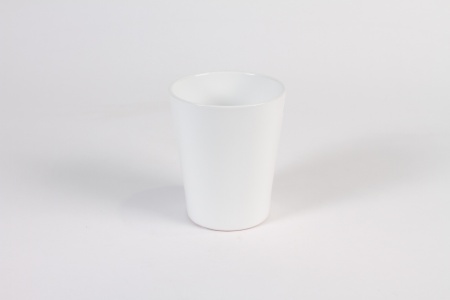 Cache-pot en céramique blanc D10cm H12cm