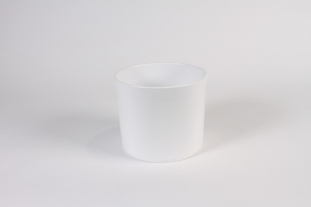 Cache-pot en céramique blanc D17.5cm H15cm