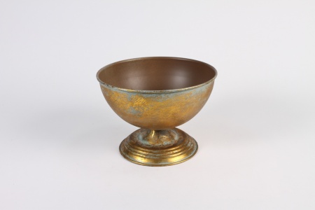 Coupe en métal or antique D20.5cm H14.5cm