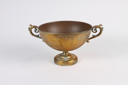 Coupe en métal or antique D24cm H17cm