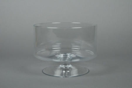 Coupe en verre sur pied D24cm H18cm