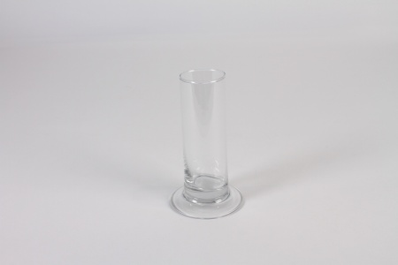 Vase soliflore en verre transparent D8cm H15cm