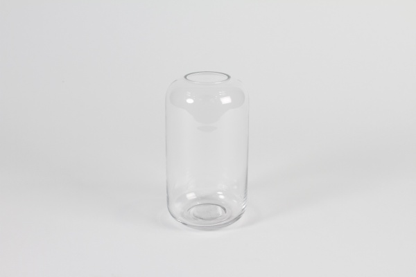 Vase en verre transparent D8cm H14.5cm