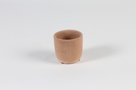 Cache-pot en béton terracotta D7cm H7cm