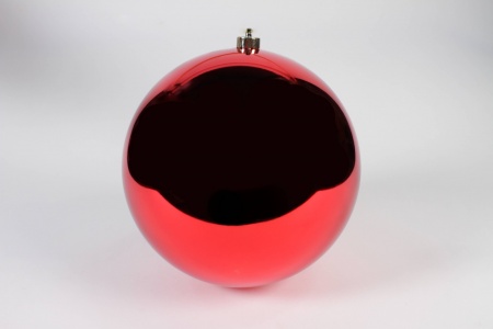 Boule plastique rouge brillant d25 cm