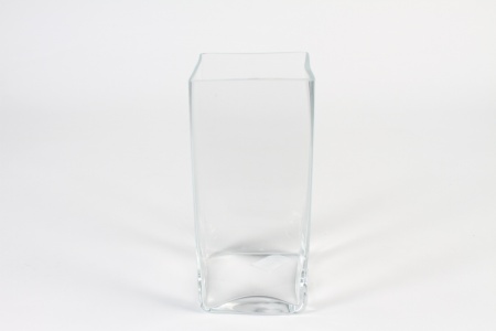 Vase carré en verre transparent 12.5cm x 12.5cm x 7.5cm