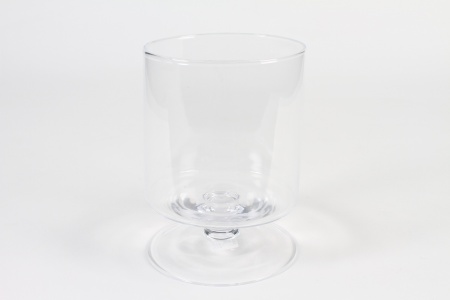 Vase hurricane en verre transparent d14 h19