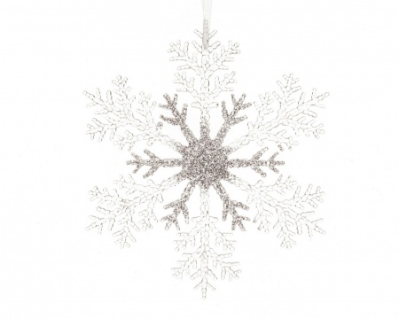 Flocon de neige transparent D21cm