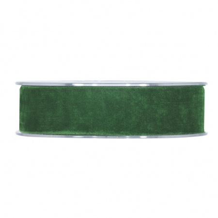 Ruban de velours vert forêt 25mm x 7m