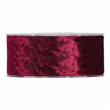 Ruban tissu bordeaux 40mm x 10m